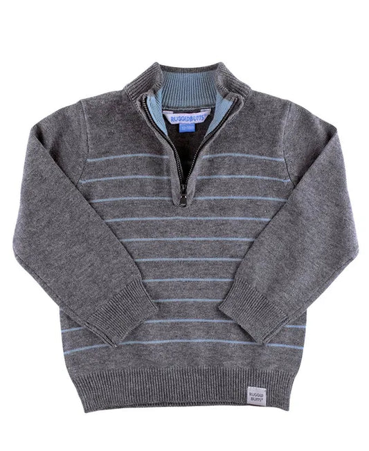 Rugged Butts Quarter-Zip Charcoal Sweater